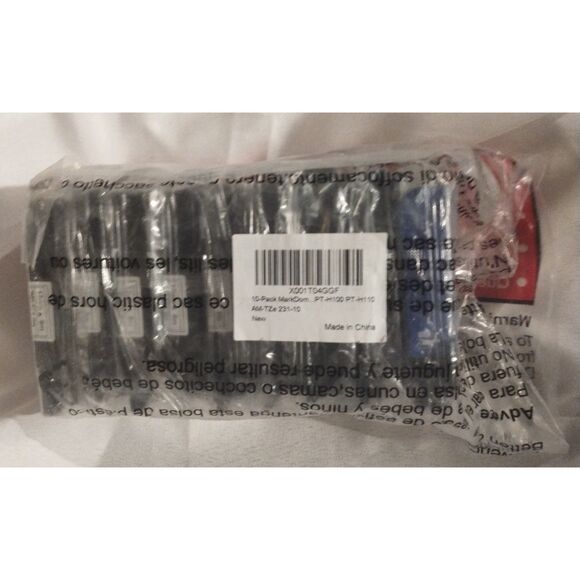 Mark Domain Laminated .47 Tape White Compatible W/ Brother P Touch 9 Pack NIB - Picture 2 of 2